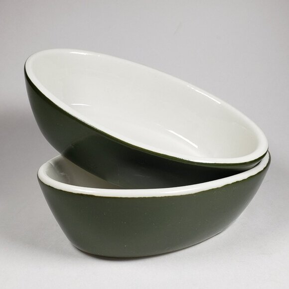 Hall 2081 Forest Green Boston Baker Set of 2 Oval Individual Serving Size - Picture 1 of 10